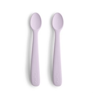 Mushie Silicone Feeding Spoons 2-pack - Soft Lilac